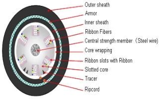 Ribbon Slot Zırhlı Kablo (Çift Kılıflı)